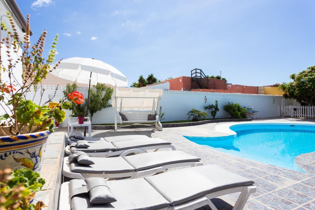 Bungalow Palm Mar With Pool And Garden Arona  Luaran gambar