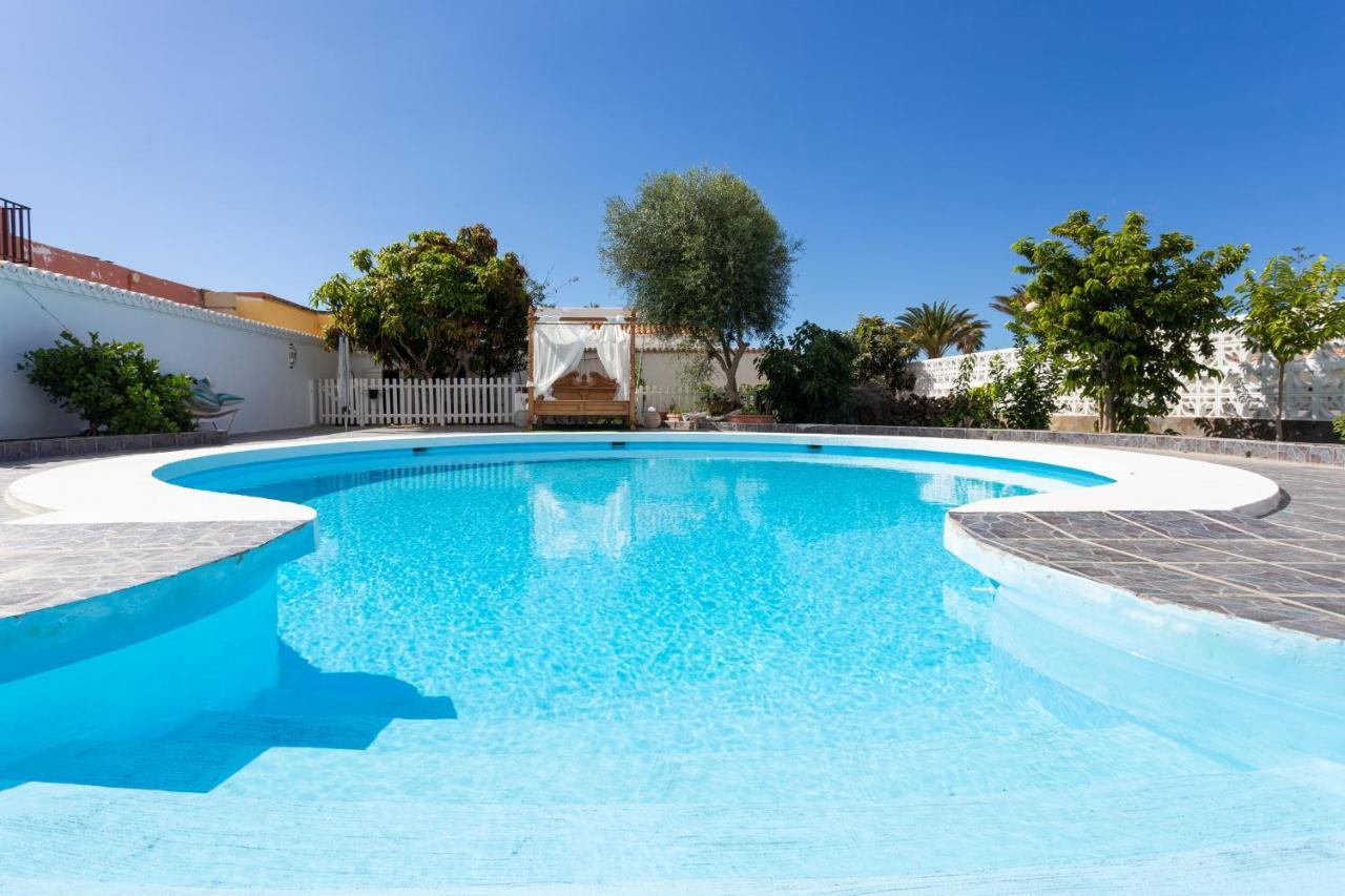 Bungalow Palm Mar With Pool And Garden Arona  Luaran gambar